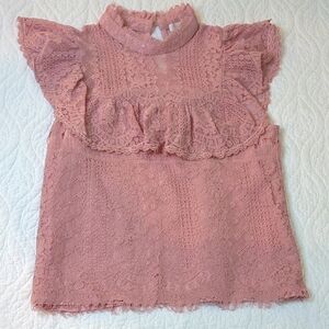 Ladies Pink Lace Top